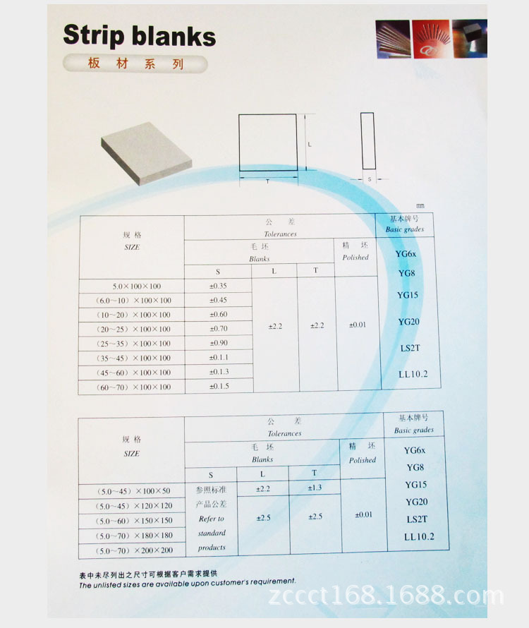 硬质合金板材,长条