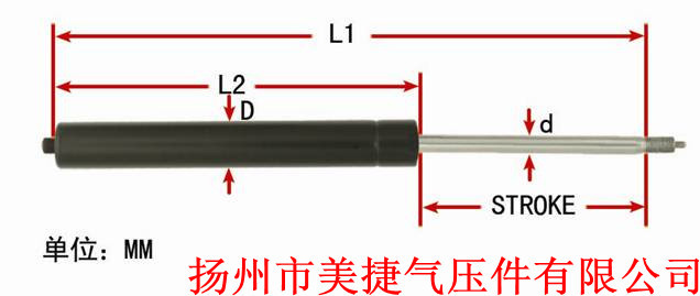 示意圖可控氣彈簧