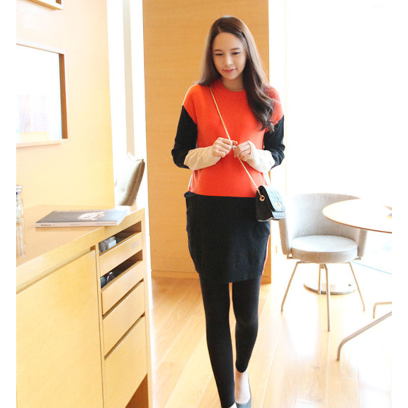 <em>孕妇装秋冬装</em>新款时尚韩版<em>毛衣</em>圆领丝光棉<em>毛衣</em>