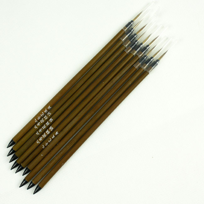 【狼毫小号毛笔勾线笔小叶筋 5号勾边笔美工笔