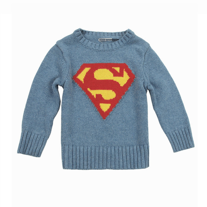 儿童<em>毛衣</em>直销 <em>男宝宝</em>优质毛线绣贴布字母<em>图案</em>