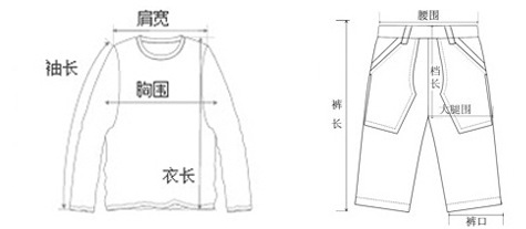 衣服褲子測量方法圖標