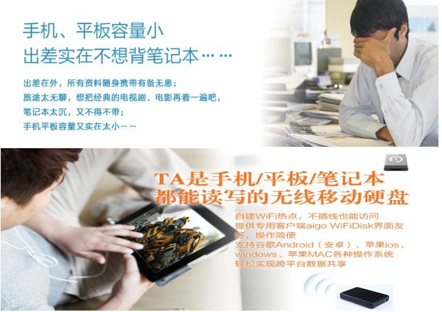 【【工厂直销】wifi硬盘盒 无线硬盘盒 无线存储
