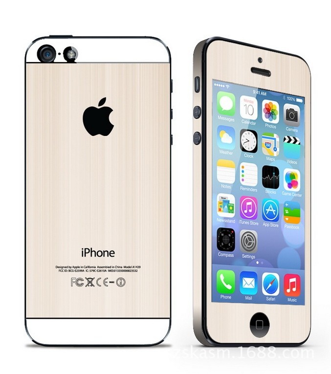 手机保护膜-iPhone5土豪金前后双面贴膜手机保