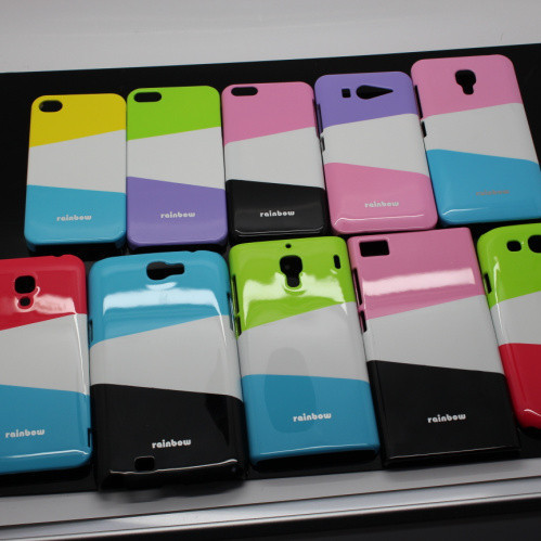 索尼S39H手机壳LT26I三色彩虹壳 SONY手机烤