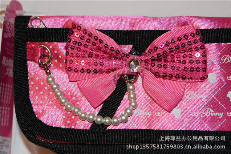 正品联众<em>笔袋</em> 珍珠蝴蝶结可爱卡通<em>笔袋</em> <em>女生</em>学