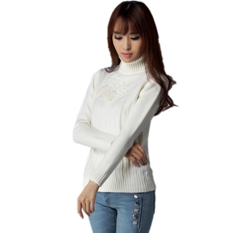 2013年新款 百搭女士高领<em>打底毛衣 图片</em>_高清