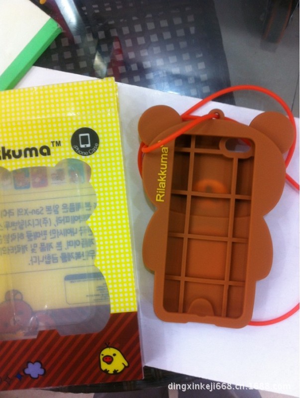 2013版日本Rilakkuma立體輕松熊矽膠iPhone5