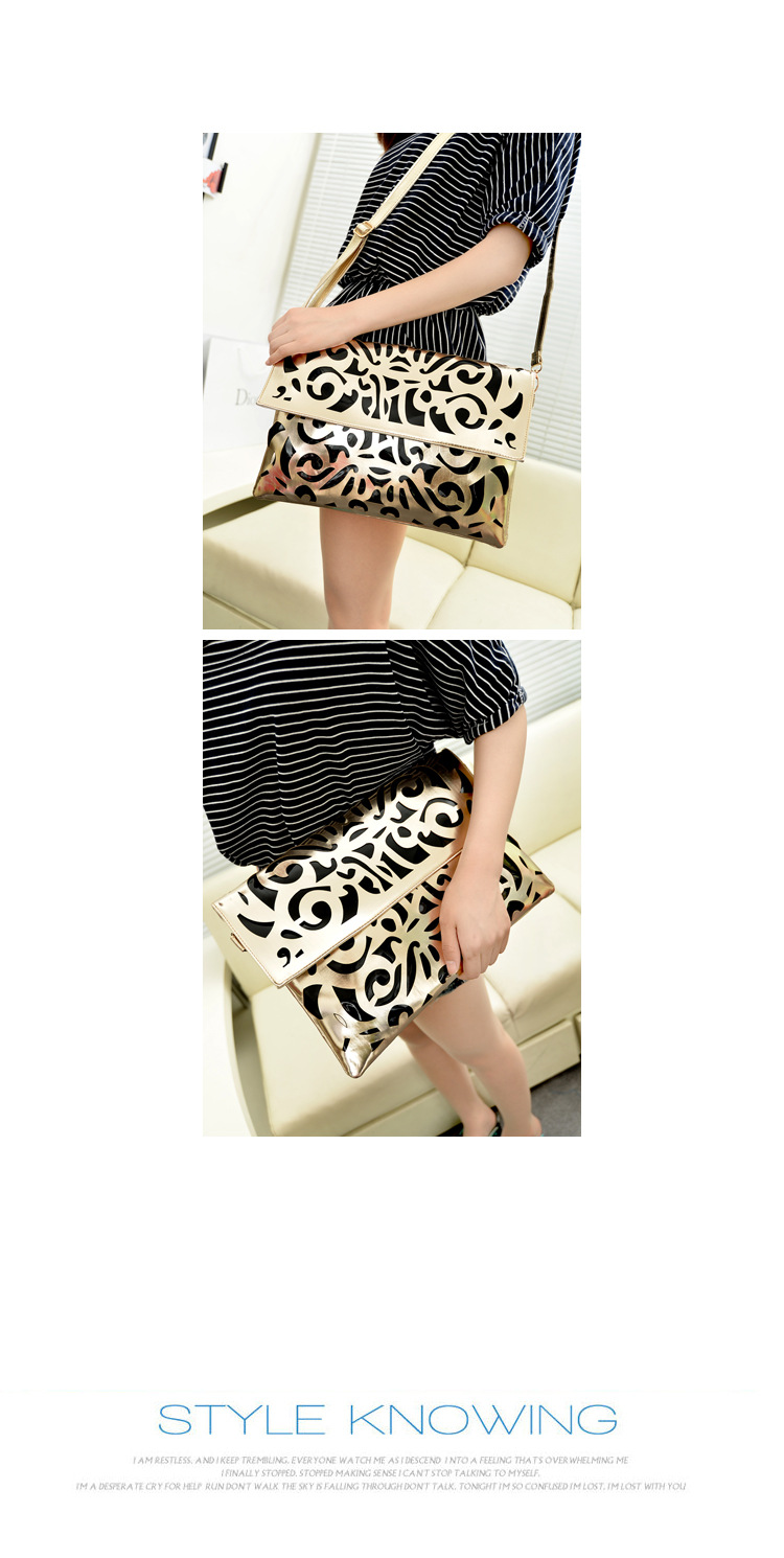 方塊鏤空肩包-2