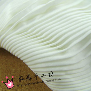 乔其-夏季纺织布料 本白色微透韩国绒轻雪纺 垂