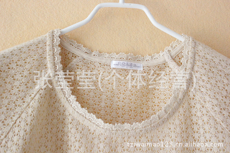 日单<em>好俪姿 女装</em>正品 韩版圆领全蕾丝七分袖 蝙