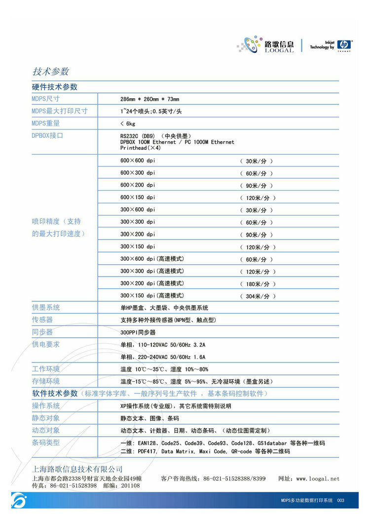 M120多功能打印系統參數3