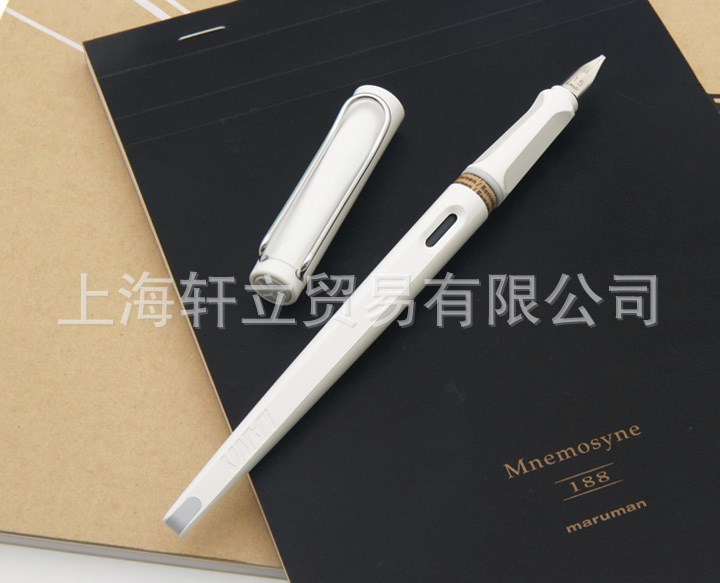 纯白亮杆钢笔-2