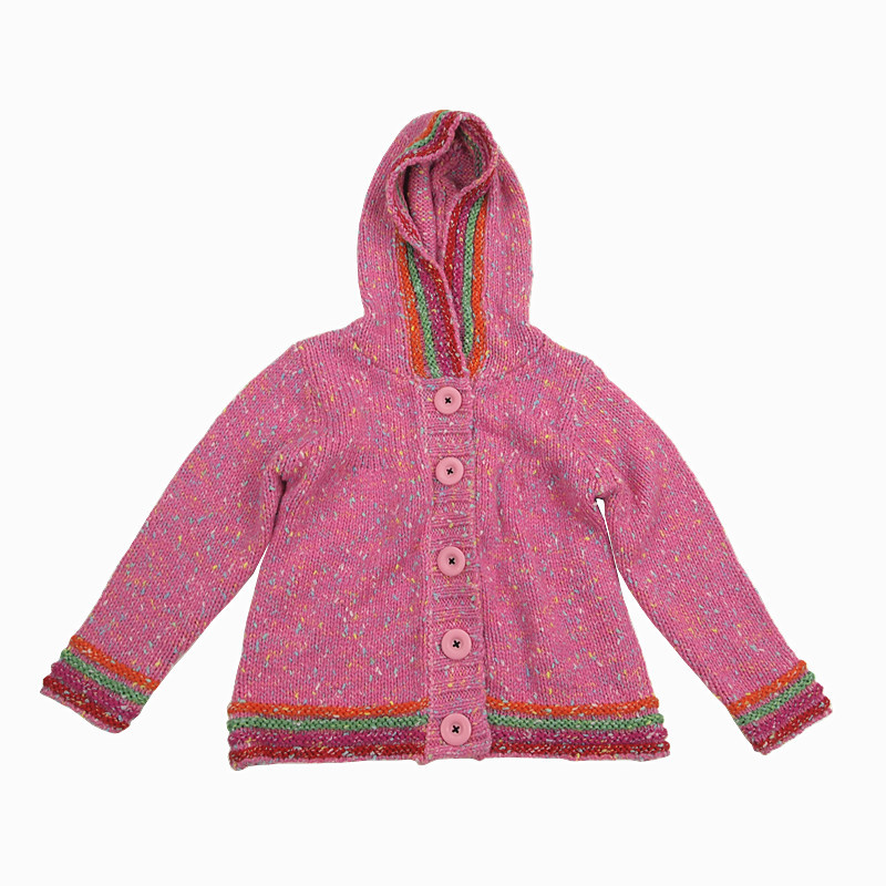 外贸原单新生<em>婴儿毛衣</em> 出口女宝<em>连帽</em>长袖针织