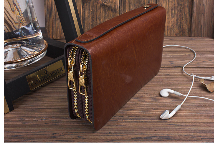 卡尔拉格 男士手拿包 牛皮商务手包 休闲男款皮