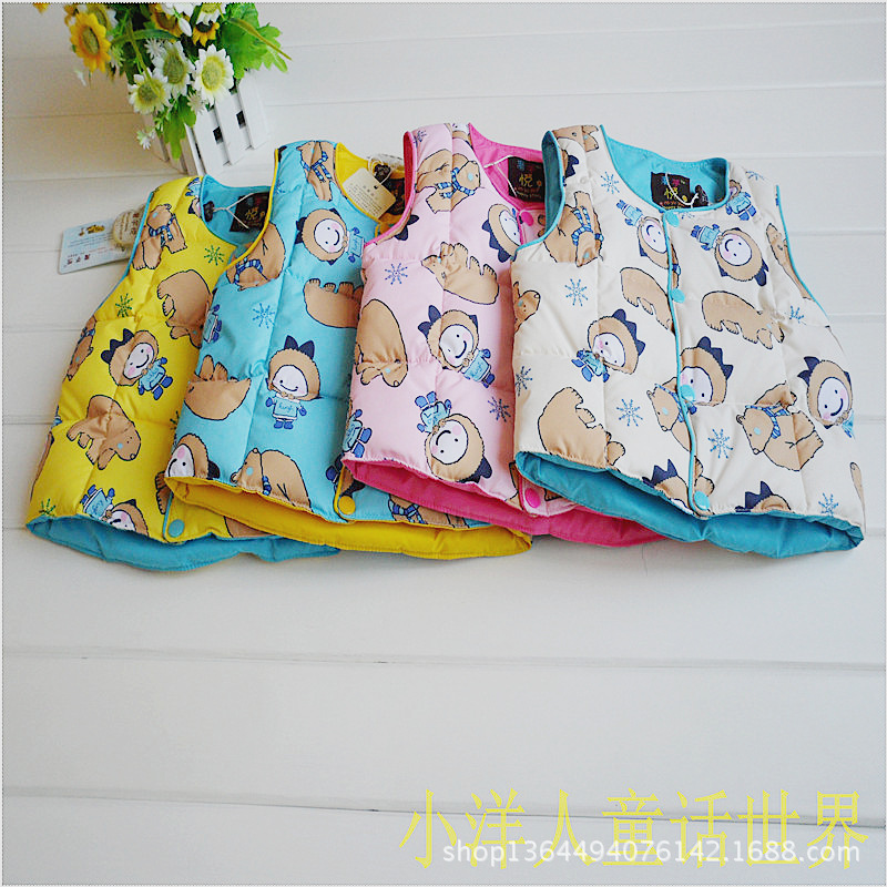 【冬季新款儿童<em>羽绒马甲</em>魔芋悦<em>小女童羽绒</em>背心