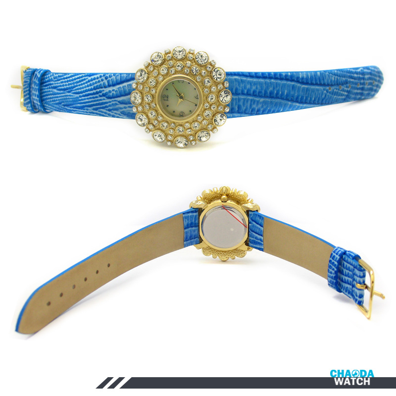 蓝色海洋珠宝华丽<em>女士</em>手表 <em>送礼</em>佳品 时尚高贵