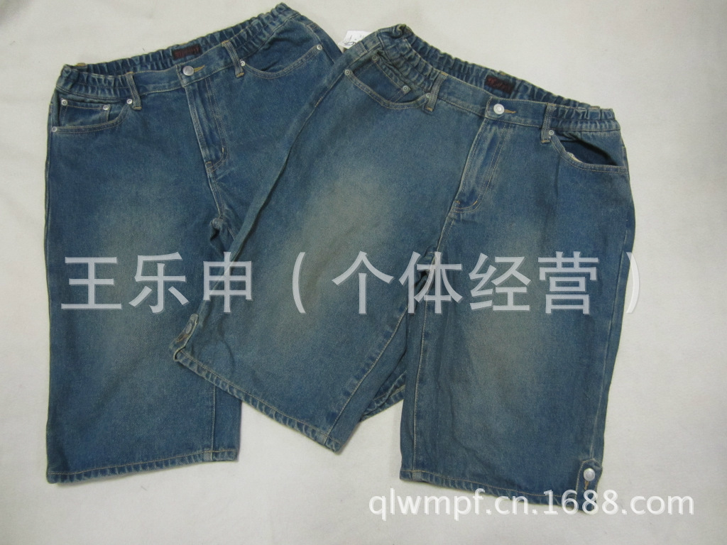 外贸男装批发 日单男士牛仔<em>马裤 原单</em>牛仔中裤