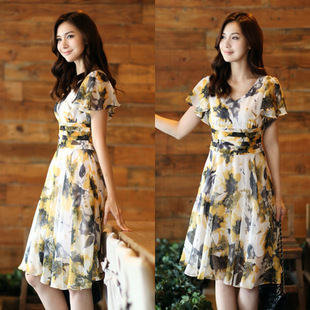 批发采购连衣裙-2013夏装<em>哥弟</em>连衣裙<em>桑蚕丝</em>女