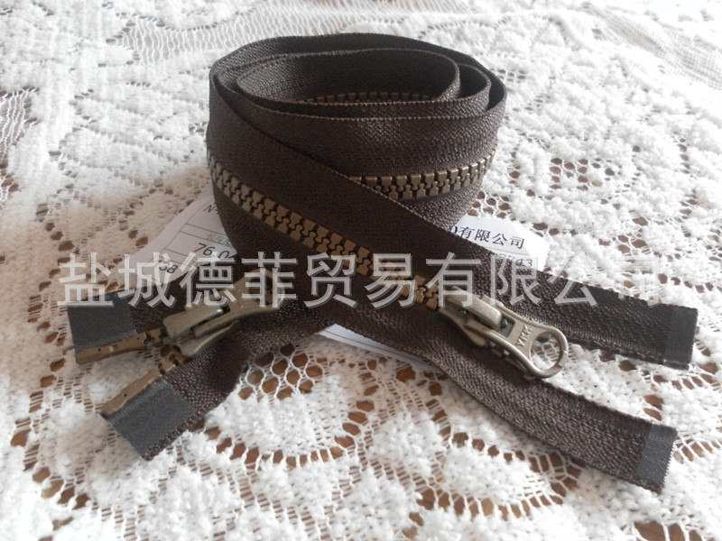 YKK5#仿青古铜树脂双开咖啡76cm阿里