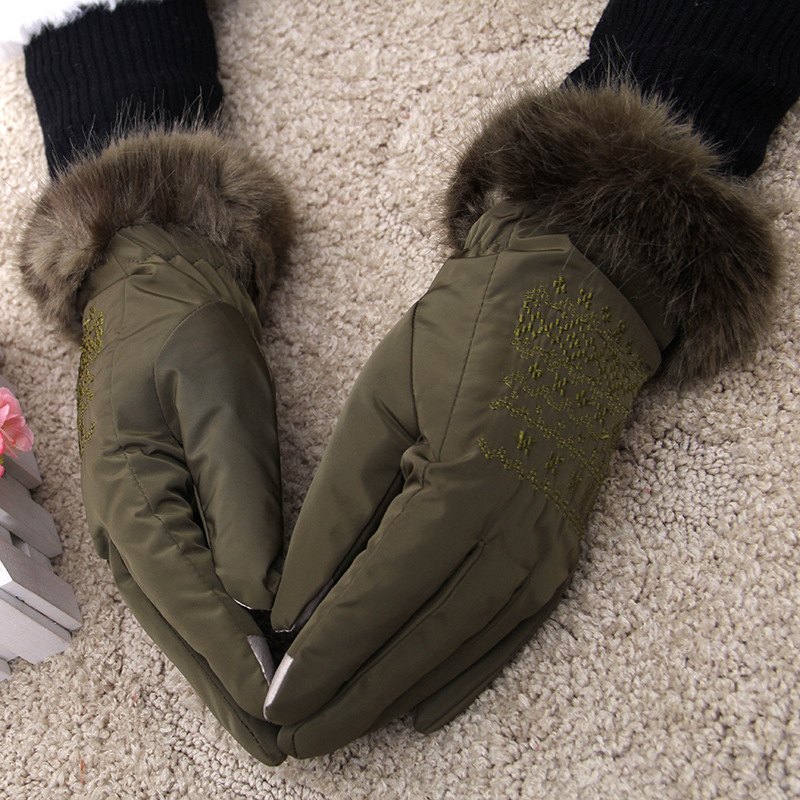 <em>小魔女</em>新款<em>手套</em>[XH-23]时尚羽绒棉<em>手套</em> 女士针