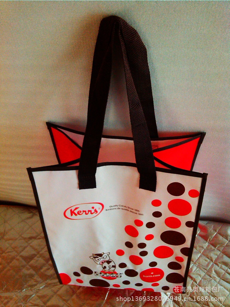 无纺布覆膜手提开口袋图片,无纺布覆膜手提开