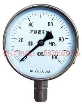 YBF、YBFN不锈钢压力表水印