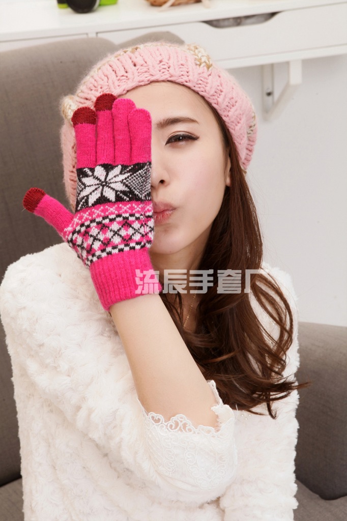 【兔毛触摸屏手套 触点屏功能手套一件发 淘宝