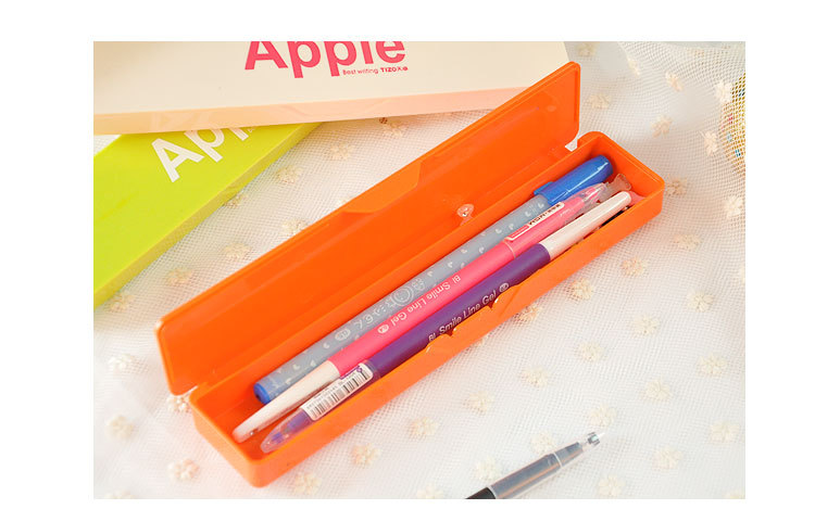 韩版文具 时尚创意apple笔盒 迷你塑料盒 小清新收纳盒批发
