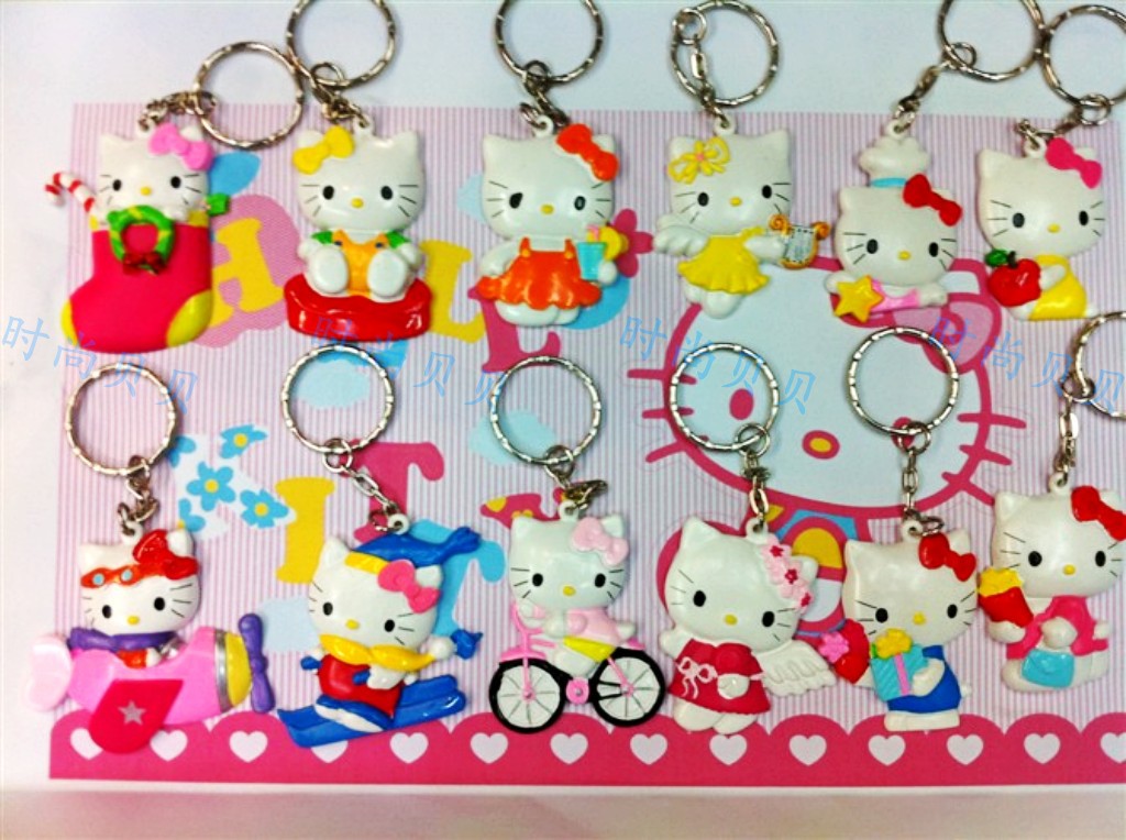 動漫周邊批發 hello kitty12款扁裝KT 凱蒂貓 kt貓袋裝擺件手辦工廠,批發,進口,代購