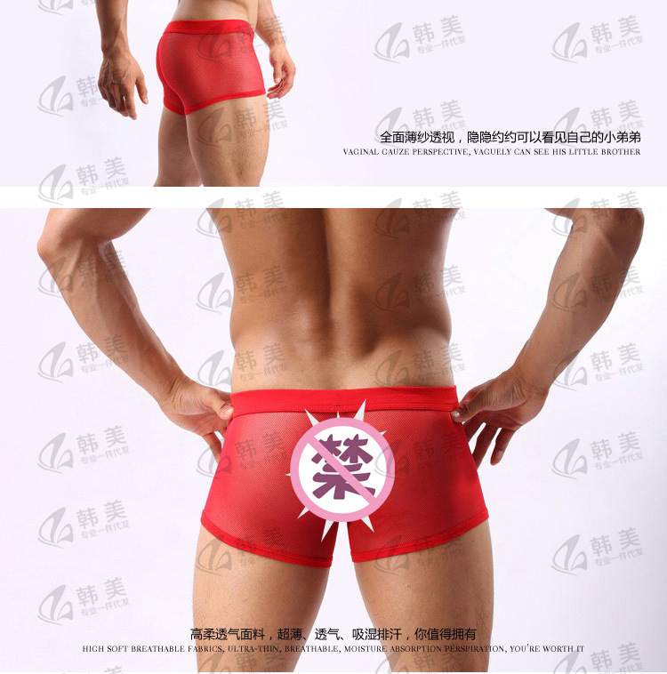 【一件代发 性感透明 <em>男士</em>情趣<em>内裤</em>露jj超<em>薄纱</em>透