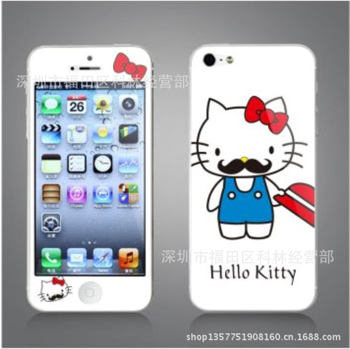 Hello Kitty圖案彩膜　iphone5g手機膜圖案膜　兩百多款圖案選擇工廠,批發,進口,代購