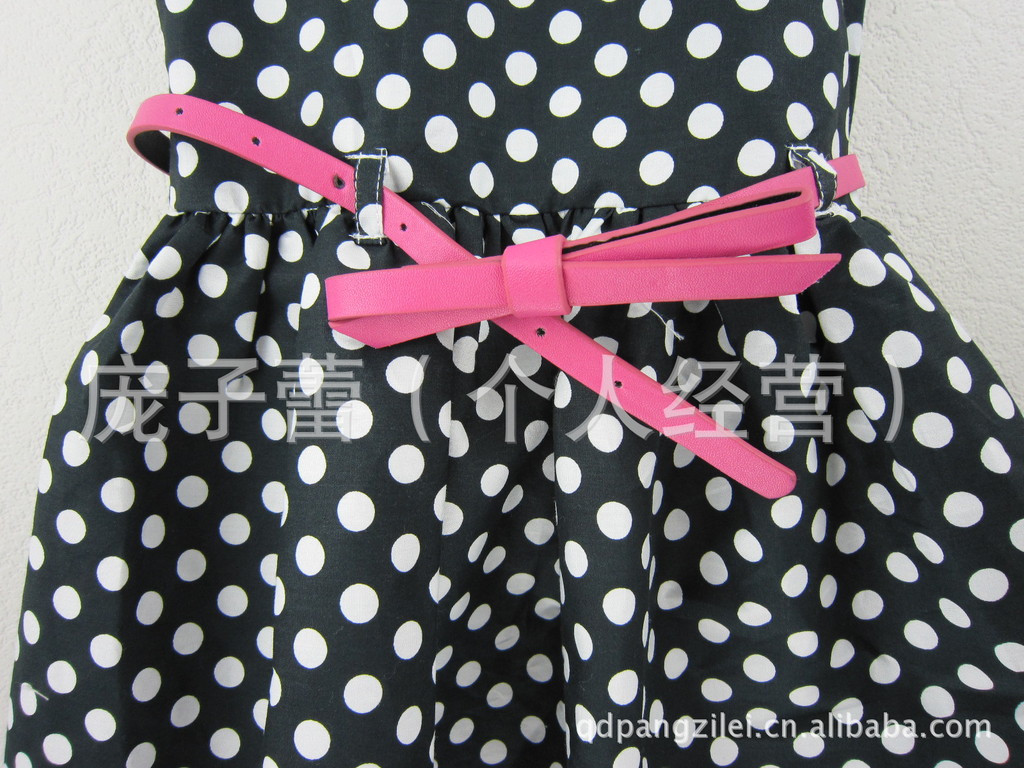 2013夏季童装新款 外贸丝绒儿童印花连衣裙 背