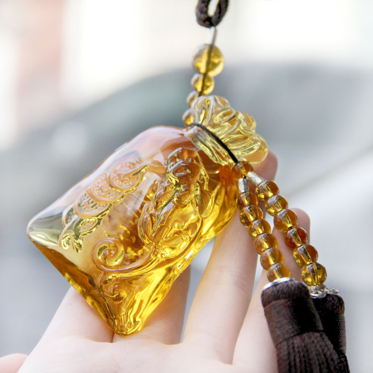 【仿琉璃代代有钱车挂 汽车挂件批发 琉璃车挂