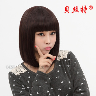 假发-贝丝特时尚假发 <em>齐刘海</em> <em>短发</em> BOBO头 中