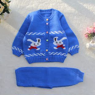 童<em>毛衣</em>-童装<em>毛衣</em>手工<em>编织</em>羊毛开衫 男女童2岁