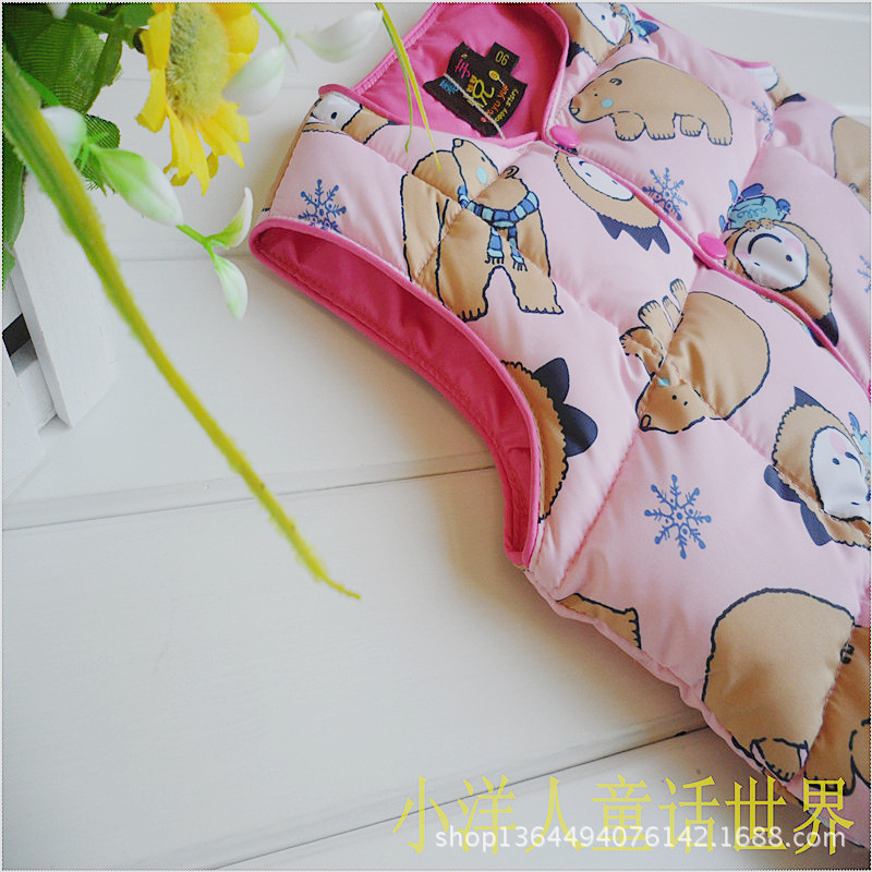 【冬季新款儿童<em>羽绒马甲</em>魔芋悦<em>小女童羽绒</em>背心