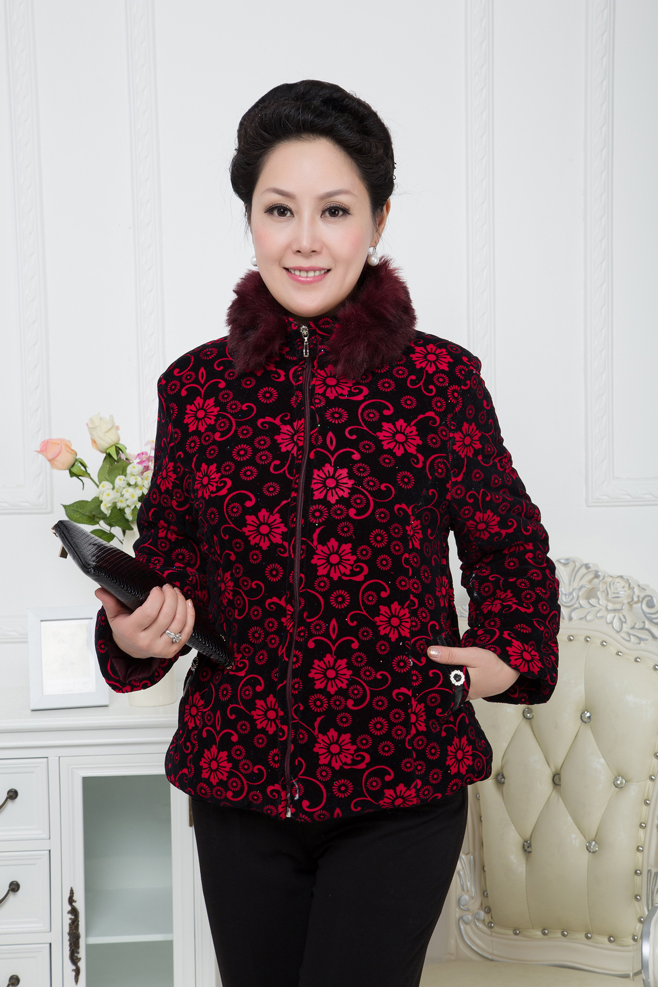 批发采购女式棉衣-新款女装妈妈装唐装棉衣批