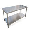 【厂家直销】不锈钢工作台 双层单板工作台 食堂工作台 厨房设备