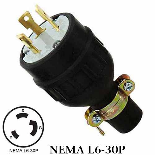 WJ-8331R NEMA L6-30 Locking Pl