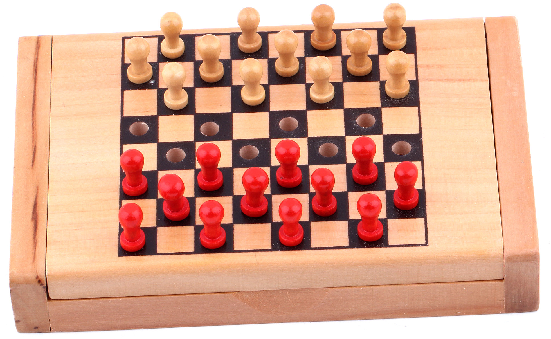 木制国际跳棋西洋跳棋折叠棋盘带说明书木盒装儿童益智玩具