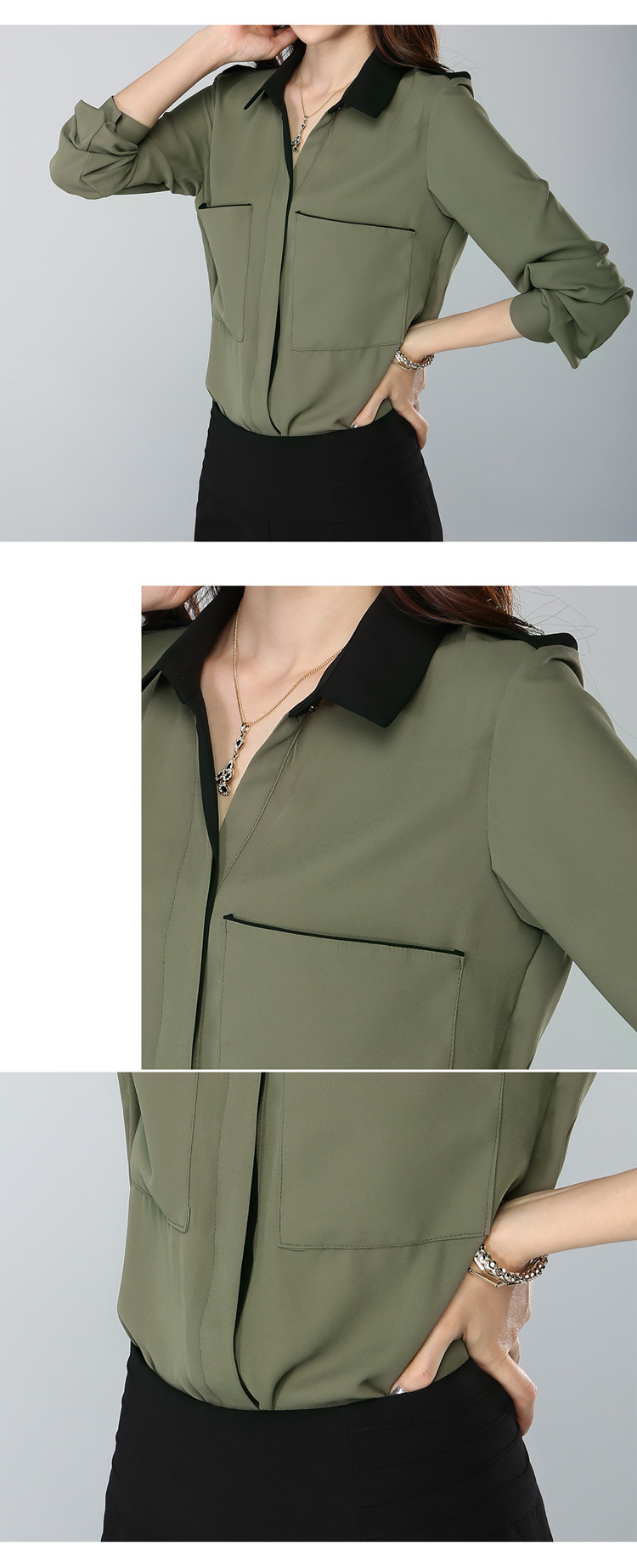 【秋装新款女式衬衫 <em>大码女装</em>雪纺衫 <em>一件代发</em>