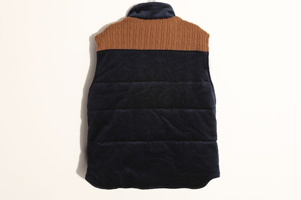 【韩版新款潮流潮爆拼色<em>男式夹棉马甲</em>广州实体