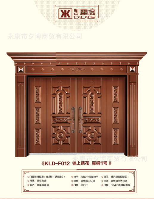 非标门 锌钛合金板铜门 非标.