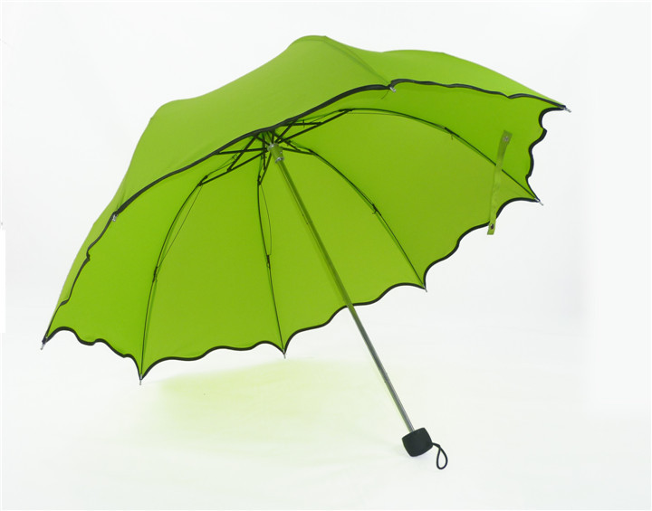 浮水开花伞 创意公主晴雨伞 防紫外线伞 折叠伞 荷叶边太阳伞