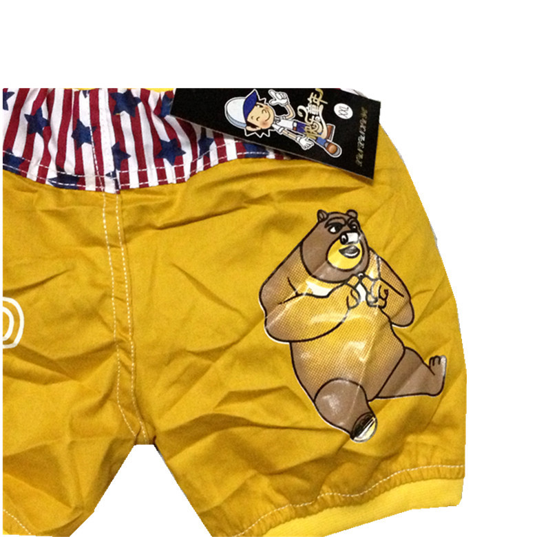 【夏季新款 中小童<em>男童</em>光头强 印花<em>牛仔短裤三</em>