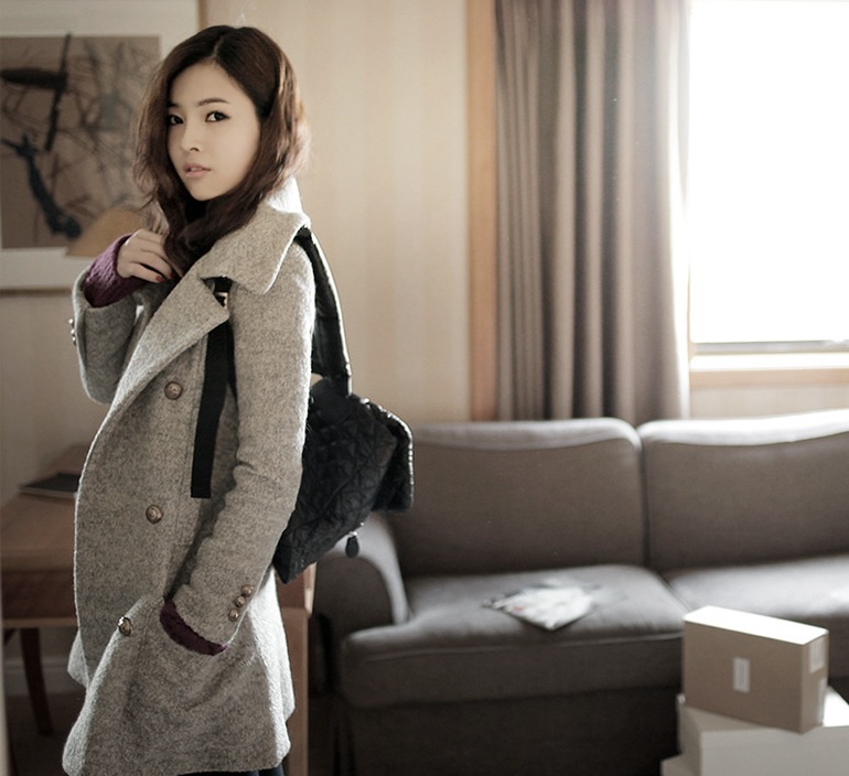 批发采购女式<em>外套</em>-2013冬装<em>淑女韩版</em>毛呢<em>外套</em>