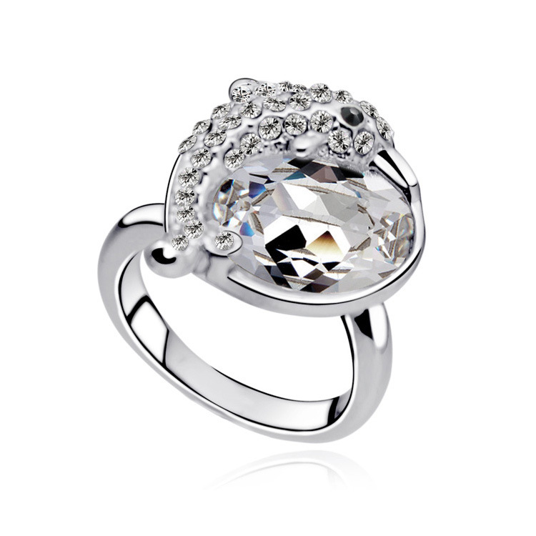 韩版女时尚女士装饰首选满钻海豚奥地利水晶戒