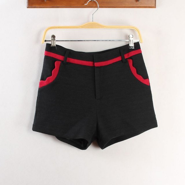 <em>优衣</em>福2013秋冬新款拉夏家品牌毛呢镶色靴裤