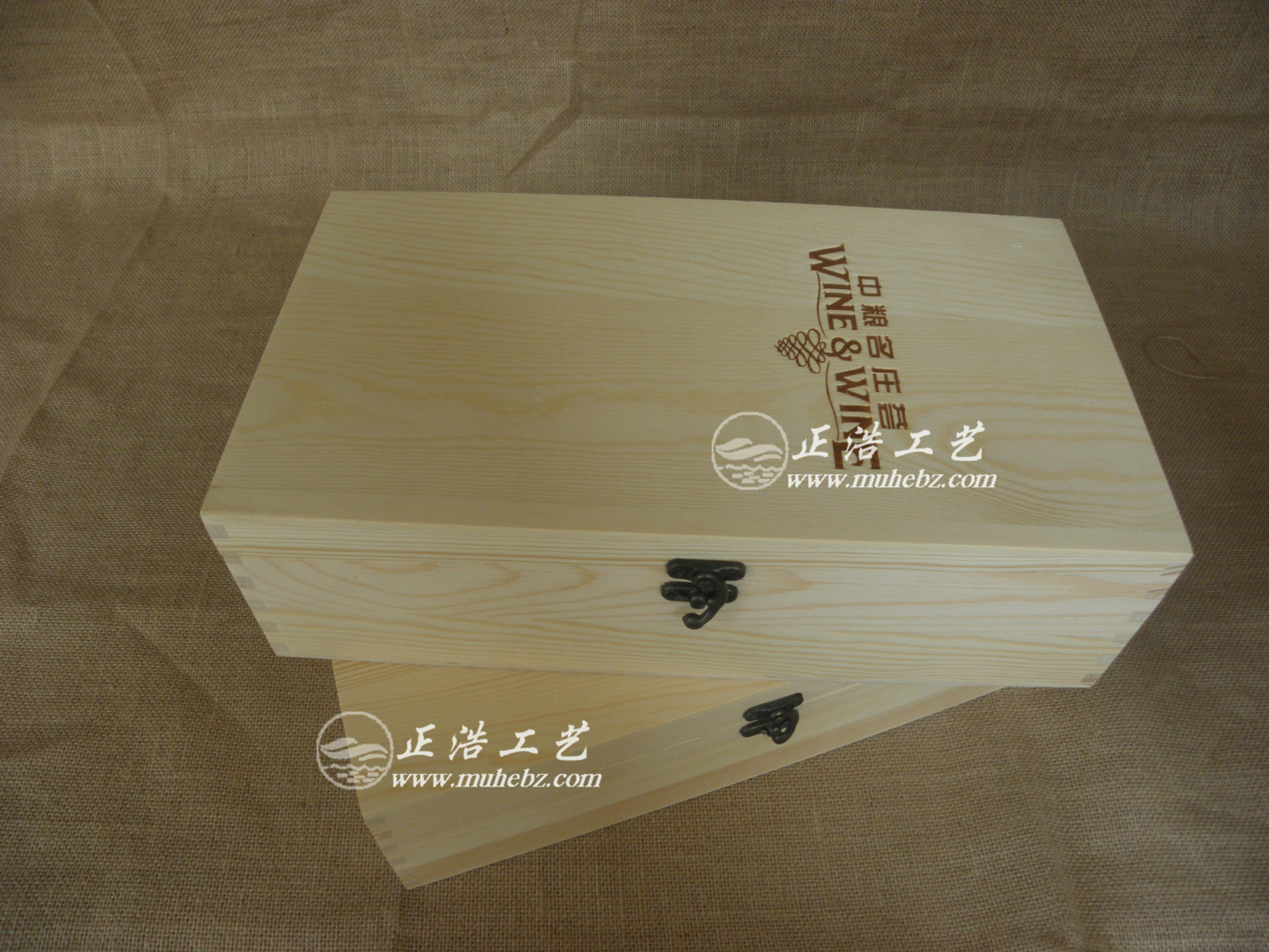 双支装红酒木盒，木制酒盒，红酒包装盒双只，红酒盒